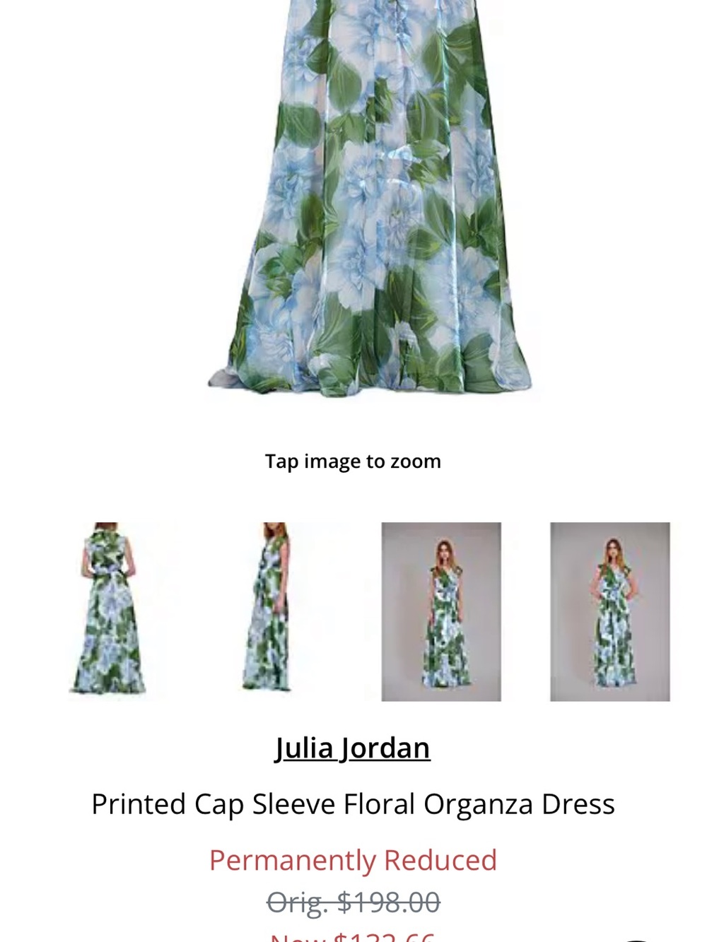 julia jordan Blue and Green Floral Wrap Maxi Dress - Picture 5 of 5